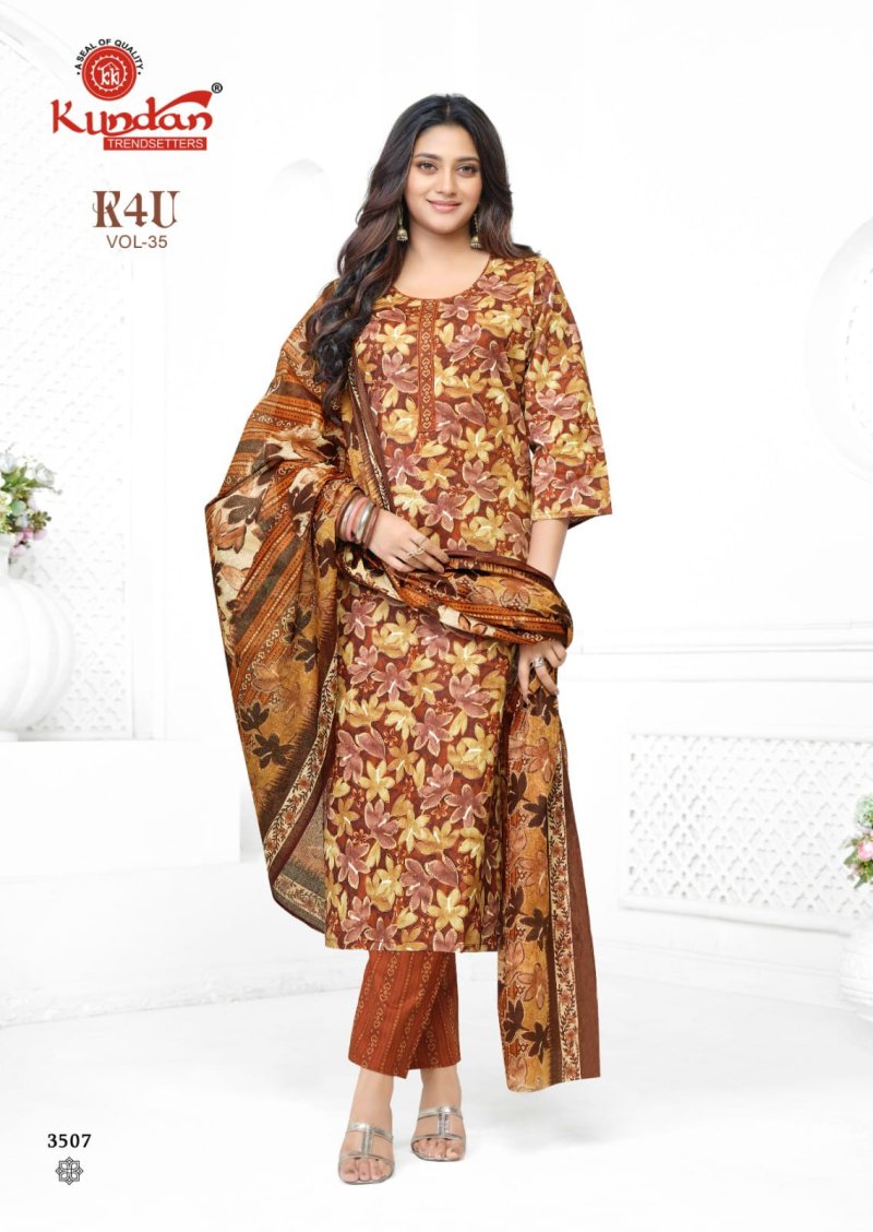 k4u Vol 35 By Kundan Pure Cotton Printed Readymade Dress